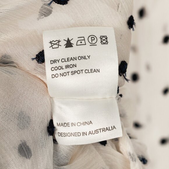 Zimmermann Adorn White Polka-Dot Silk Ruffle Wrap Dress - Picture 10 of 10